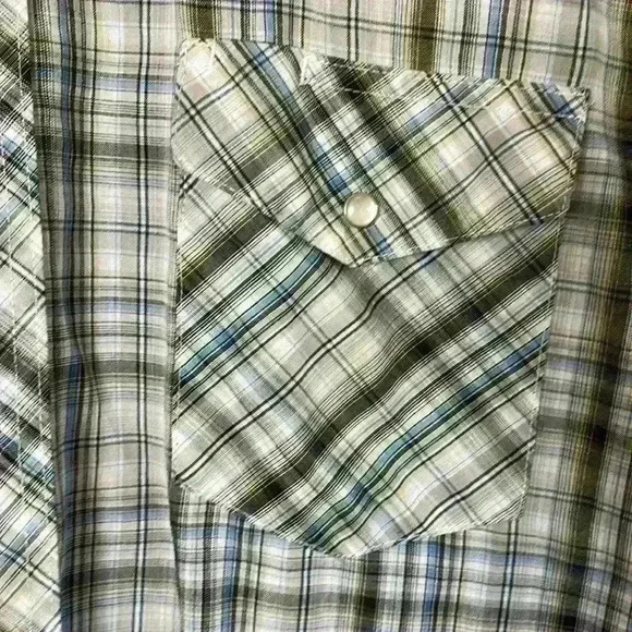 Wrangler Western Shirt Button Down Pearl Snap Mens Size XL - Picture 4 of 6